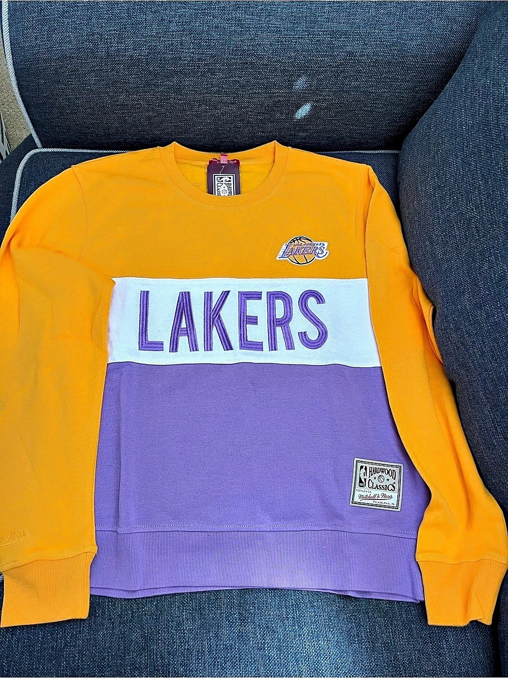 Mitchell & Ness Los Angeles Lakers color block sweatshirt